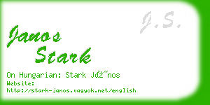 janos stark business card